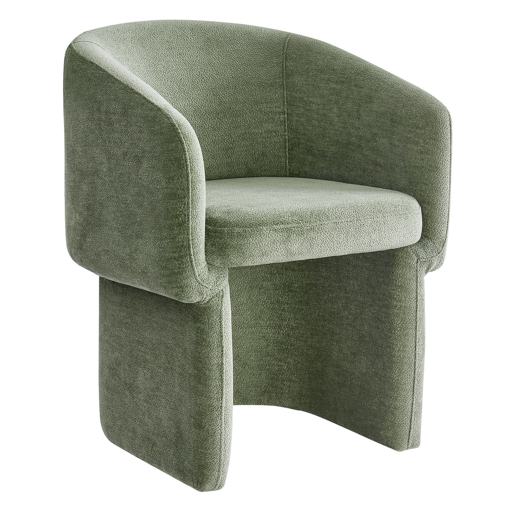 Verity Barrel Back Chenille Dining Armchair - EEI-6951-SGE