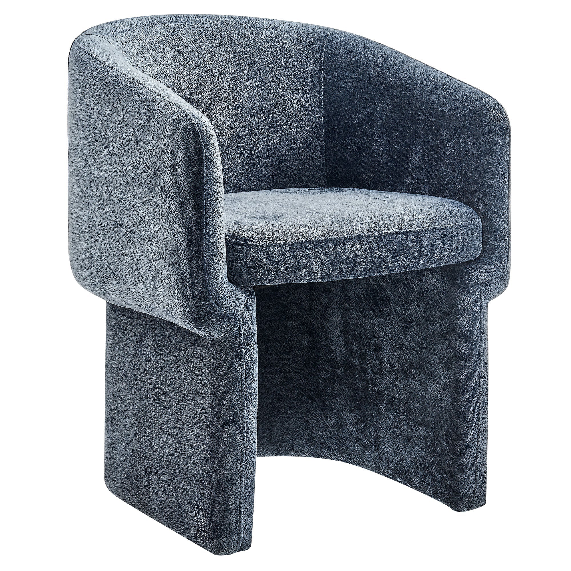 Verity Barrel Back Chenille Dining Armchair - EEI-6951-SLA