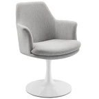 Lippa Swivel Dining Armchair - EEI-6956-WHI-HLG
