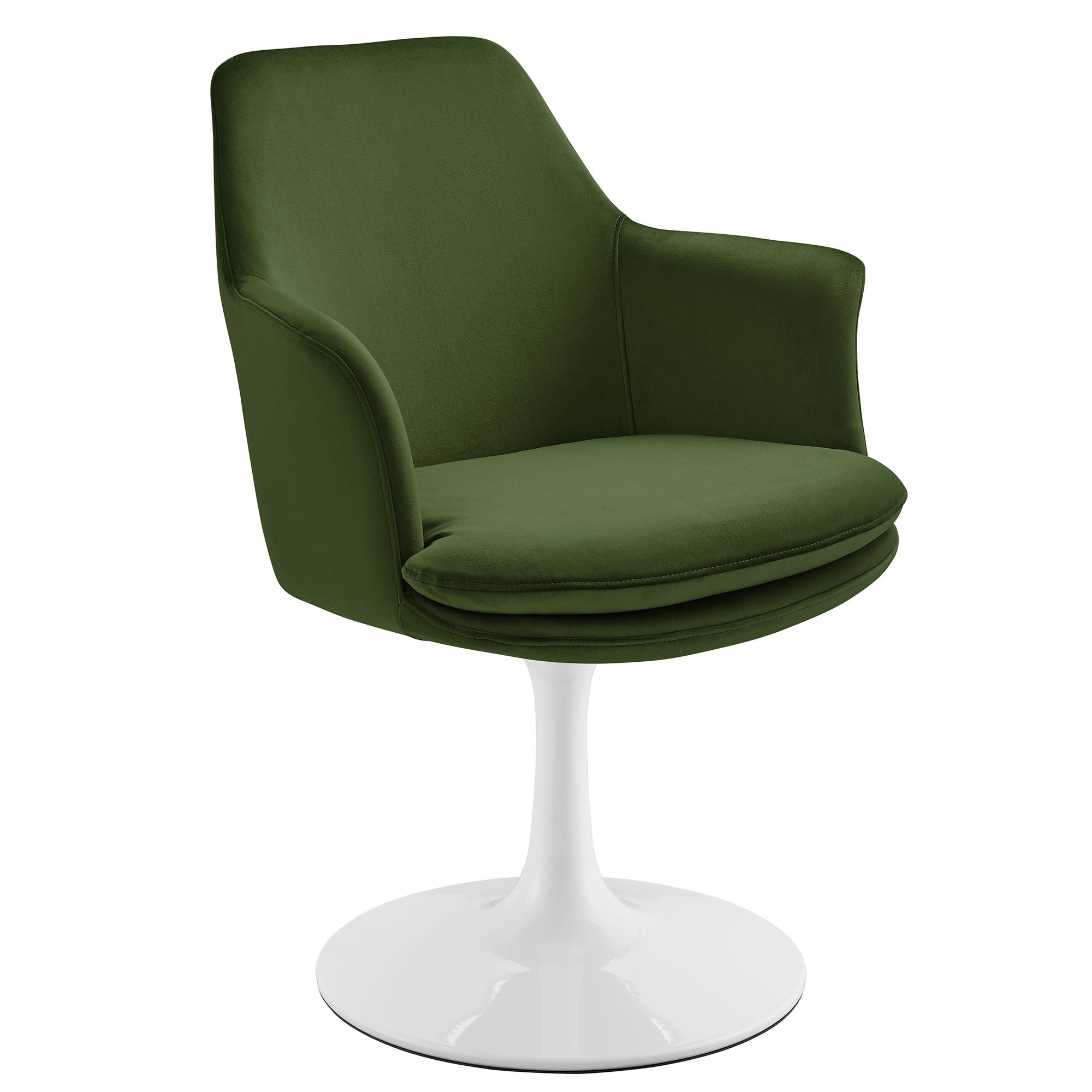 Lippa Swivel Dining Armchair - EEI-6957-WHI-MOG