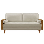 Kellan Heathered Fabric Upholstered Sofa