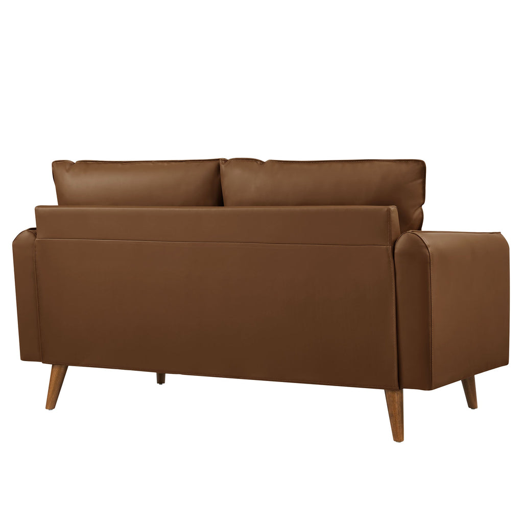 Revive Upholstered Vegan Leather Loveseat
