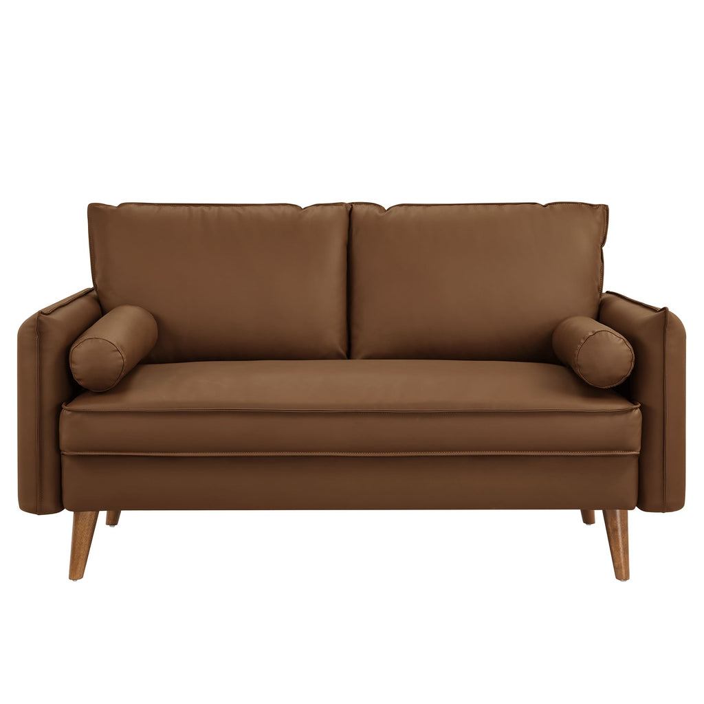 Revive Upholstered Vegan Leather Loveseat
