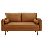 Revive Upholstered Vegan Leather Loveseat