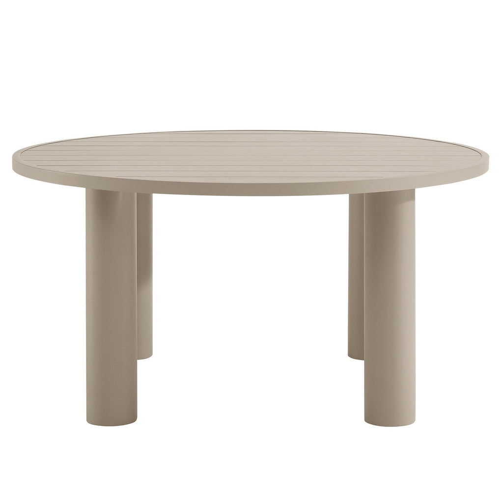 Nautica Outdoor Patio 60" Round Aluminum Dining Table