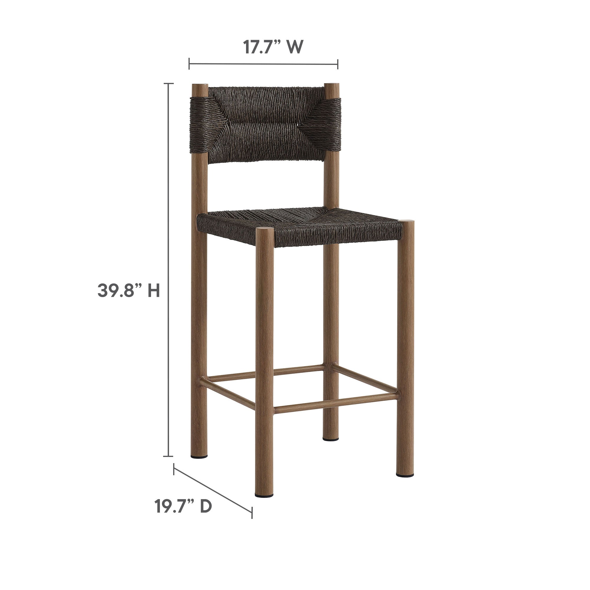 Parkland Outdoor Patio Rattan and Aluminum Bar Stools Set of 2