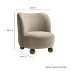 Monroe Boucle Fabric Accent Chair