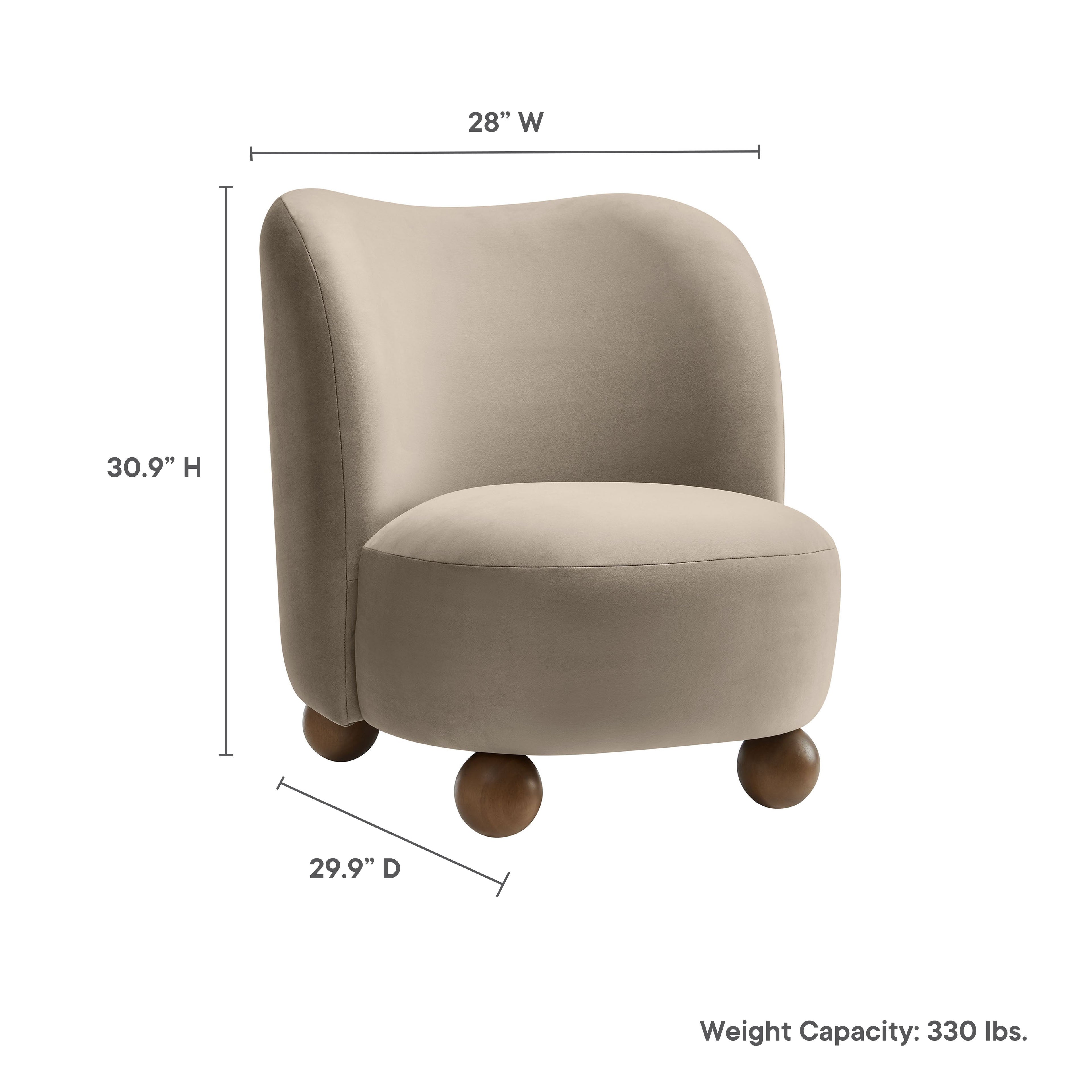 Monroe Boucle Fabric Accent Chair