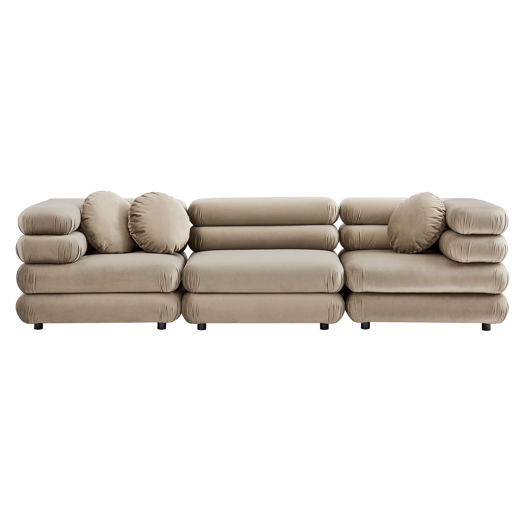 Jubilee 3-Piece Modular Performance Velvet Sectional Sofa