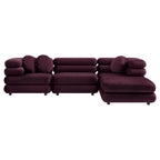 Jubilee 4-Piece Modular Performance Velvet Sectional Sofa
