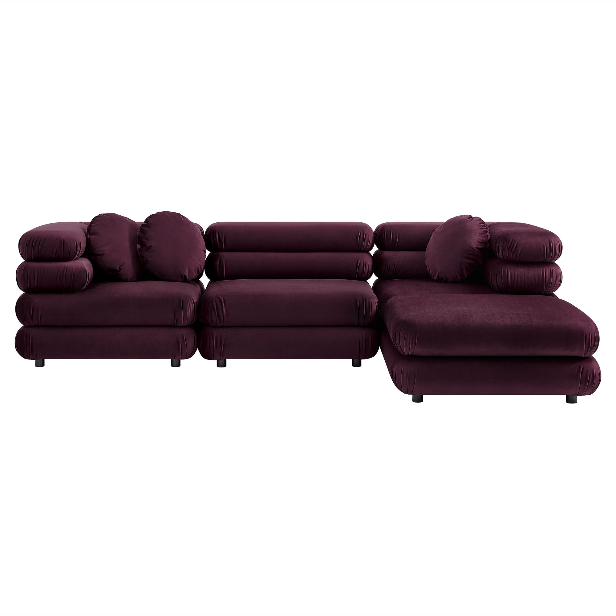 Jubilee 4-Piece Modular Performance Velvet Sectional Sofa
