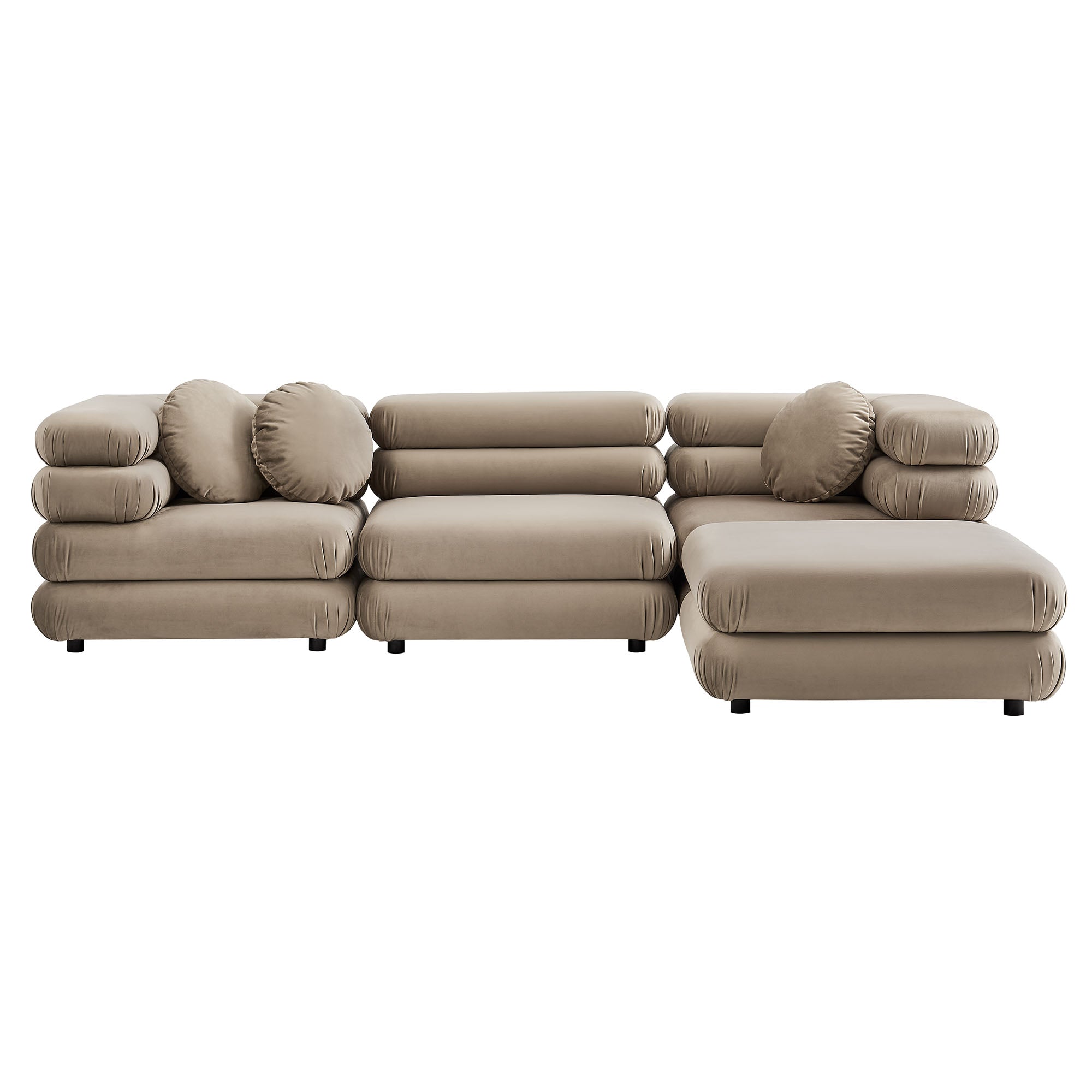 Jubilee 4-Piece Modular Performance Velvet Sectional Sofa