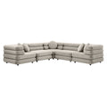 Jubilee 5-Piece Modular Performance Velvet Sectional Sofa