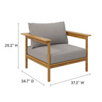 Wren 4-Piece Outdoor Patio Teak Wood Furniture Set