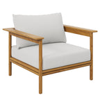 Wren Outdoor Patio Teak Wood Armchair - EEI-7007-NAT-SAI