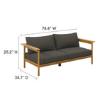 Wren 4-Piece Outdoor Patio Teak Wood Furniture Set