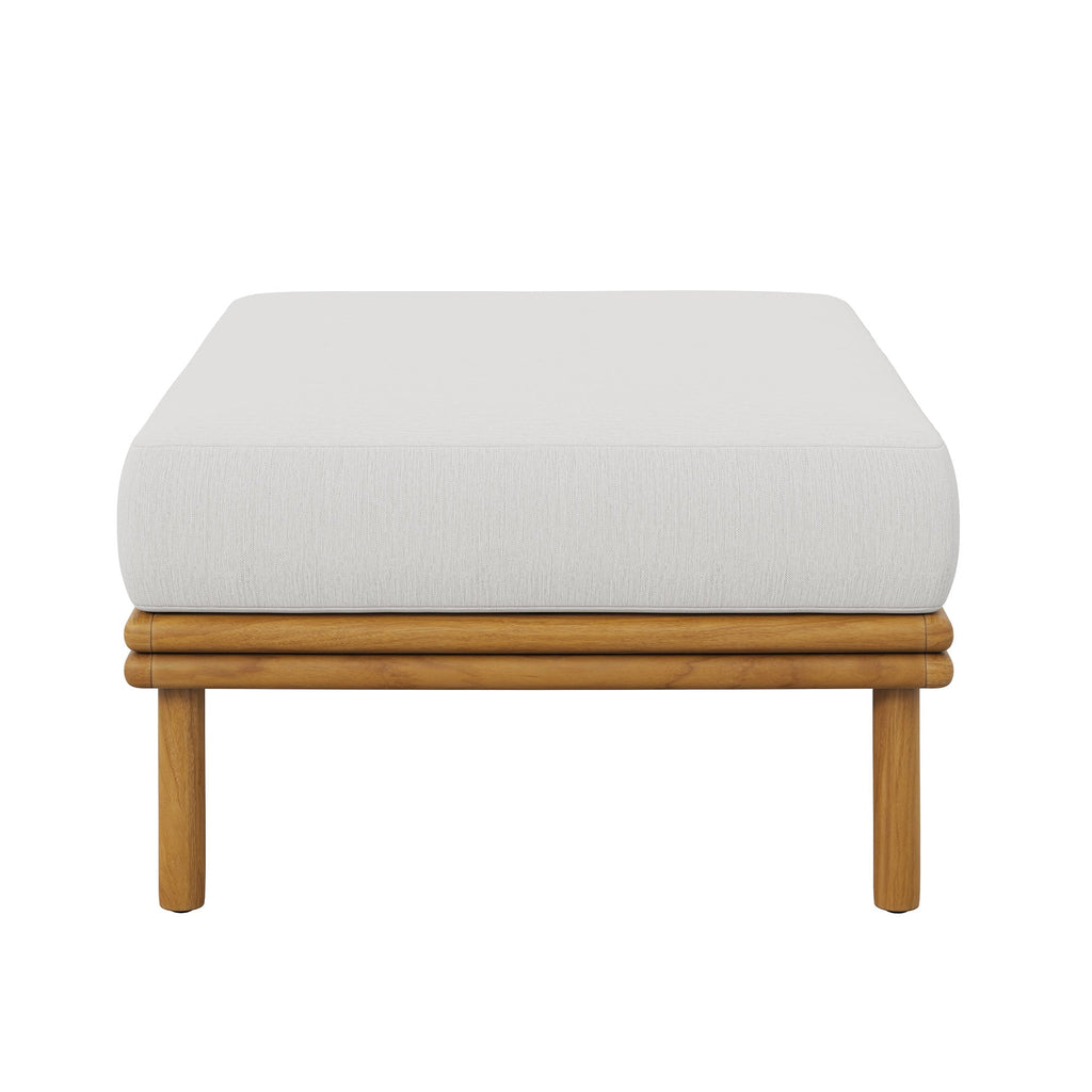 Wren Outdoor Patio Teak Wood Ottoman