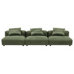 Solace 3-Piece Modular Corduroy Upholstered Sofa