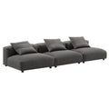 Solace 3-Piece Modular Upholstered Fabric Sofa