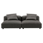 Solace 2-Piece Modular Upholstered Fabric Sofa