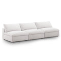 modular Down Filled Overstuffed 3-Piece Armless Sectional Sofa