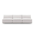 modular Down Filled Overstuffed 3-Piece Armless Sectional Sofa