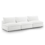 modular Down Filled Overstuffed 3-Piece Armless Sectional Sofa