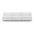 modular Down Filled Overstuffed 3-Piece Armless Sectional Sofa