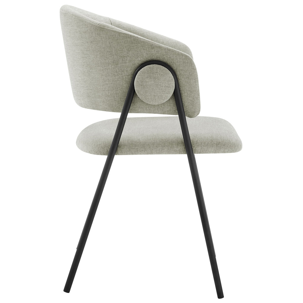 Nella Upholstered Heathered Chenille Dining Chairs Set of 2