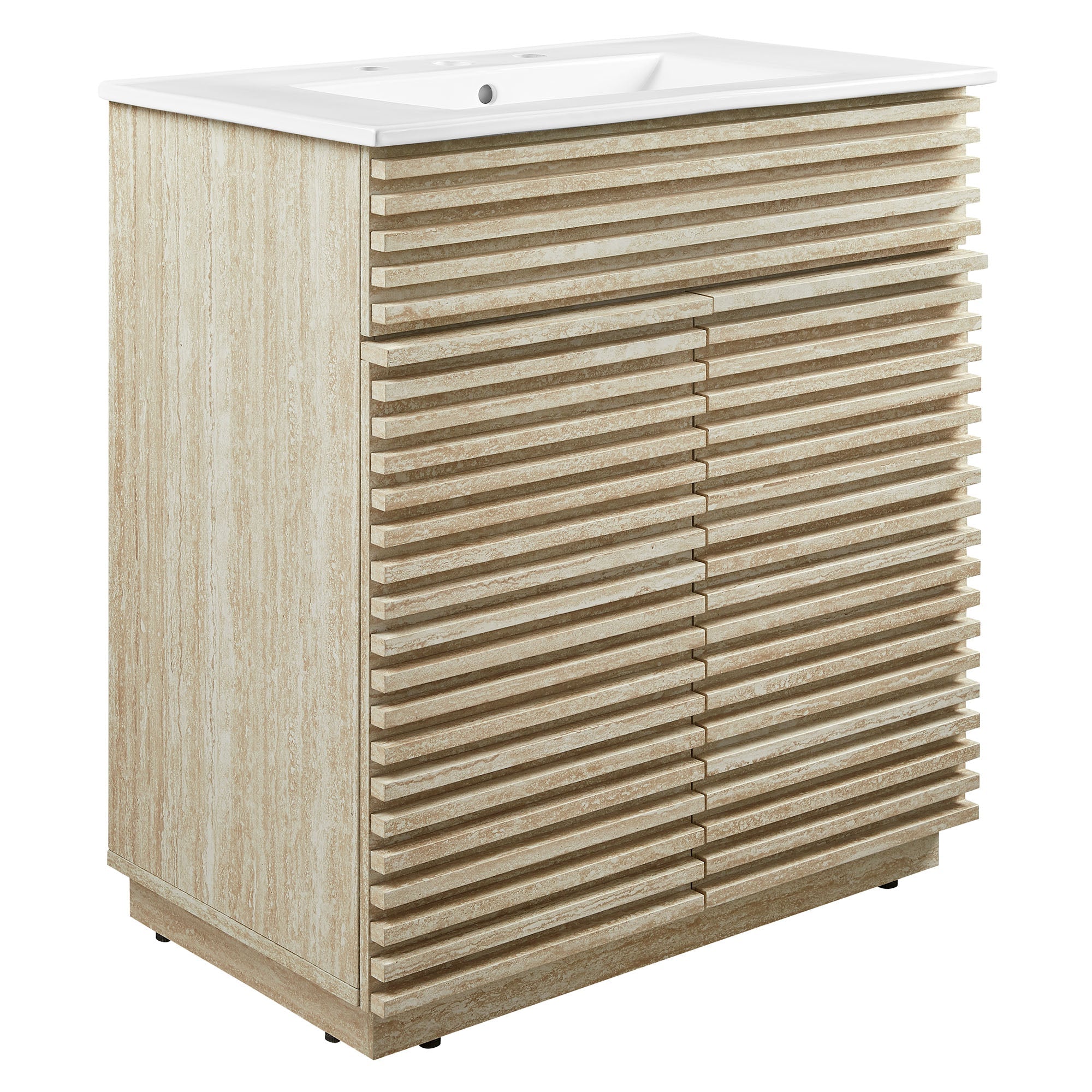 Render 30" and 36" Bathroom Vanities with White Basin Included - EEI-7048-WHI