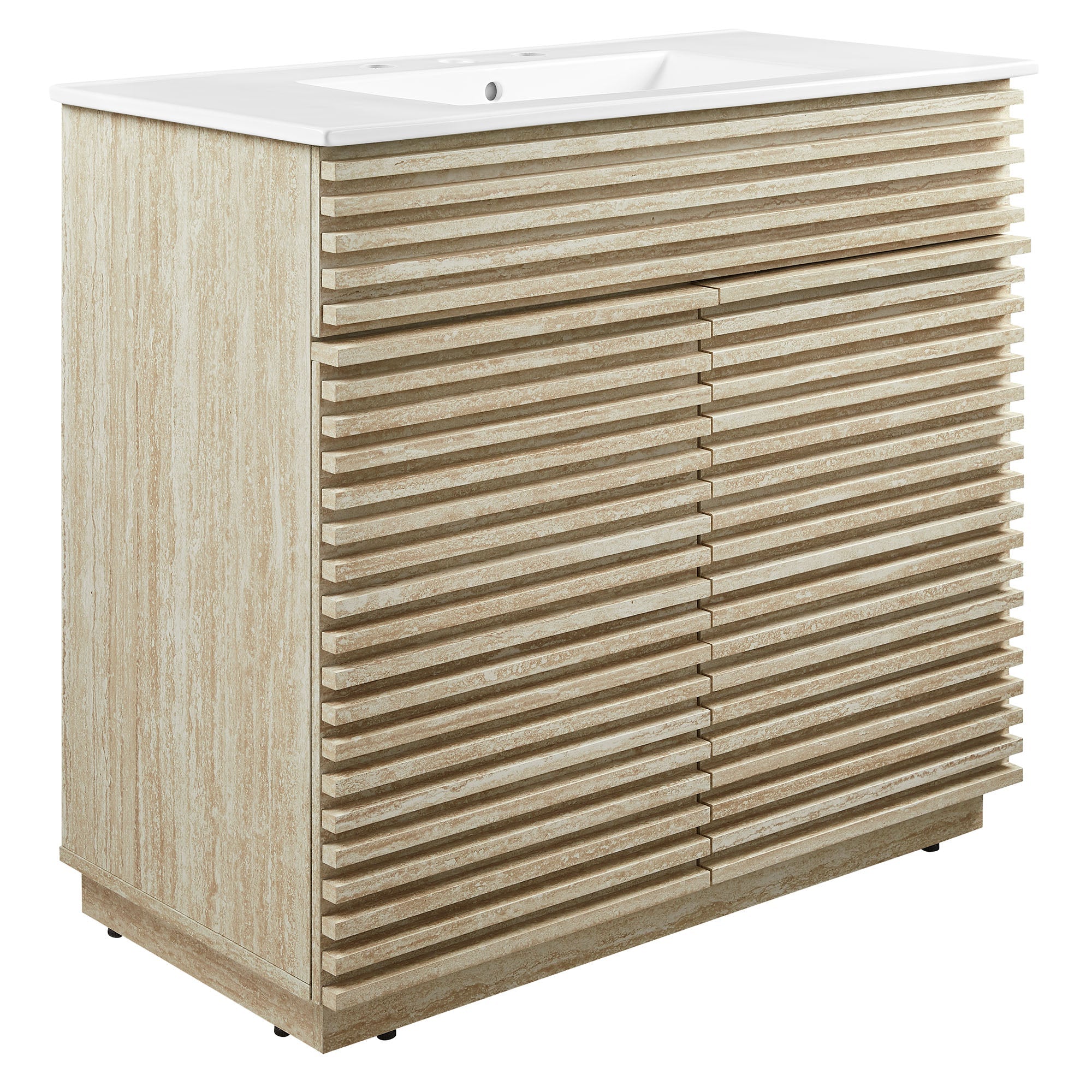 Render 30" and 36" Bathroom Vanities with White Basin Included - EEI-7049-WHI