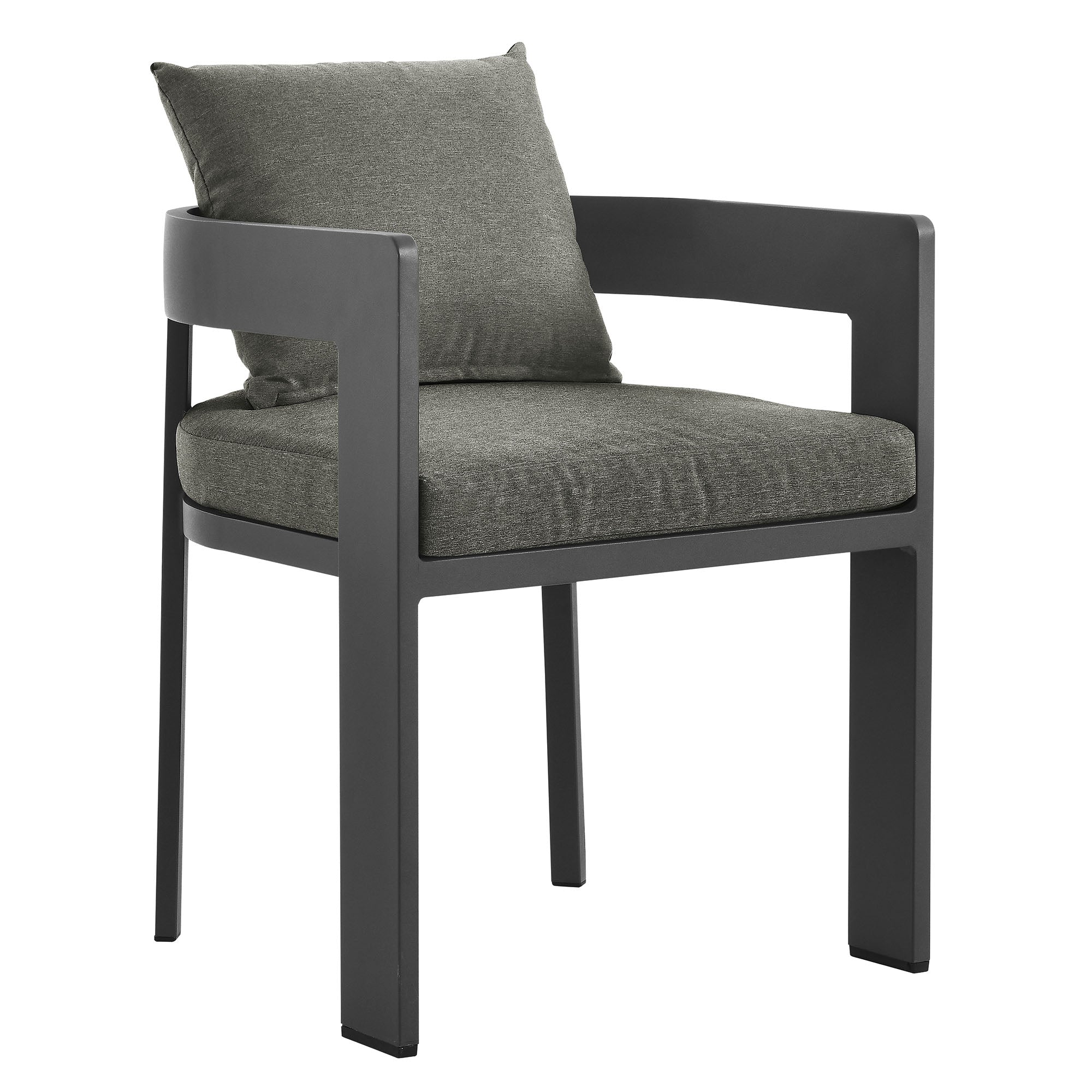 Tahoe Outdoor Patio Aluminum Dining Chair - EEI-7053-GRY-CHA