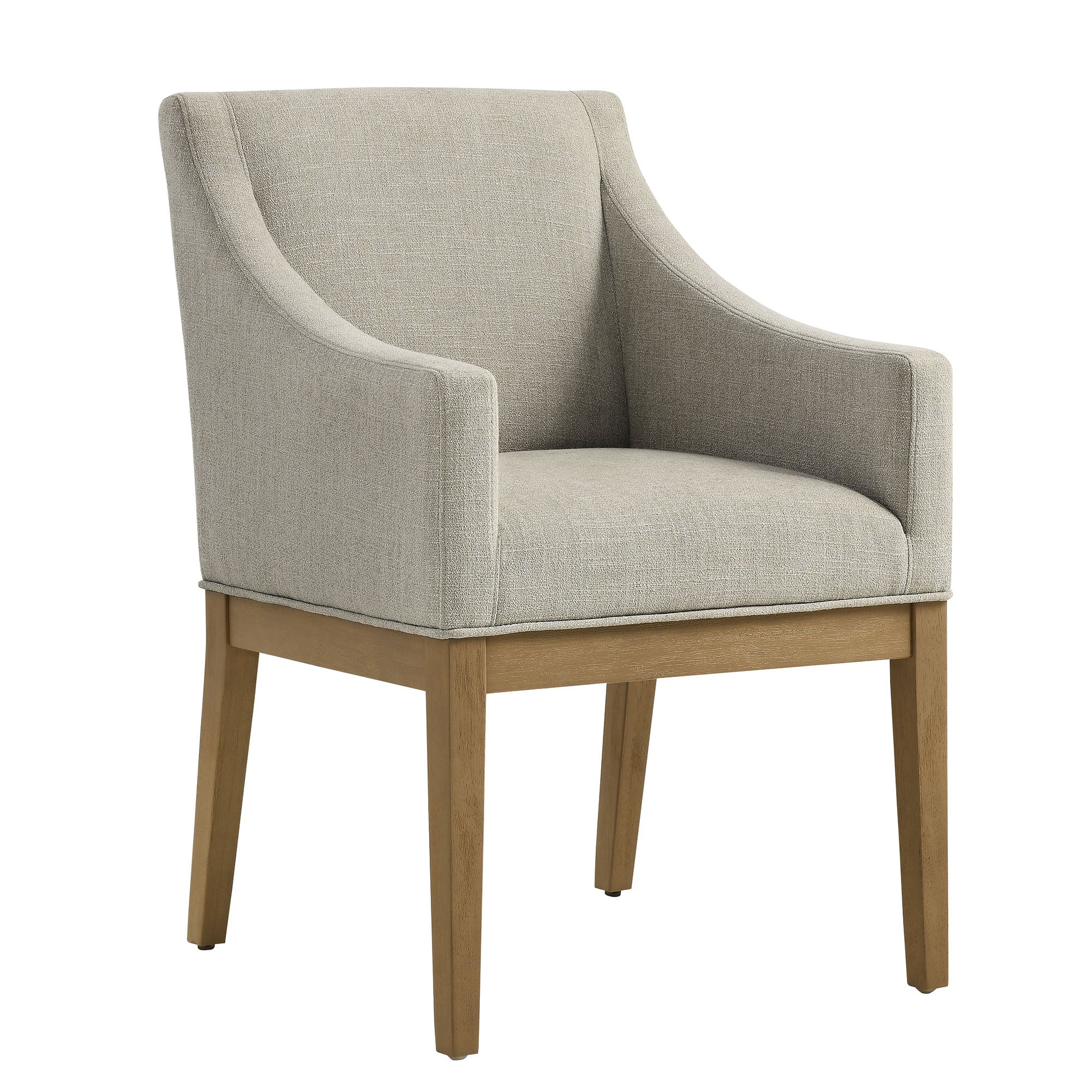 Alton Fabric Upholstered Dining Armchair - EEI-7058-LIN-NAT