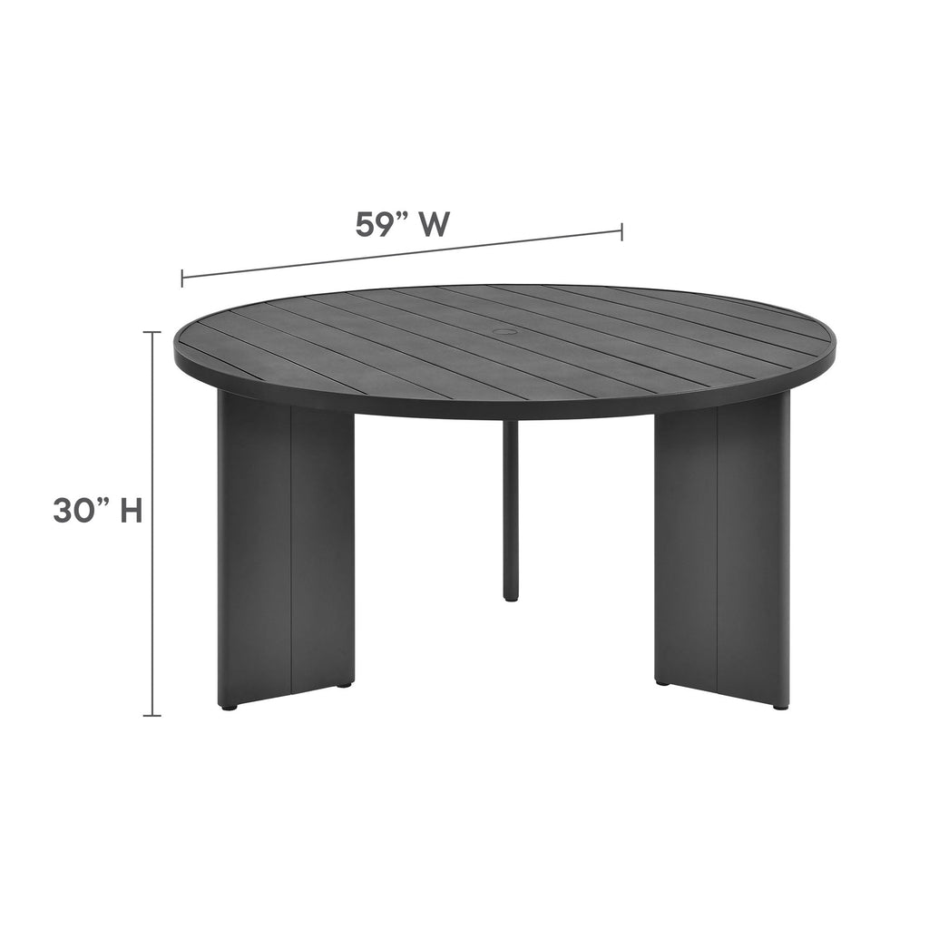 modern 5-Piece Outdoor Patio Aluminum Dining Set