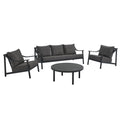 Terrace 4-Piece Outdoor Patio Aluminum Furniture Set