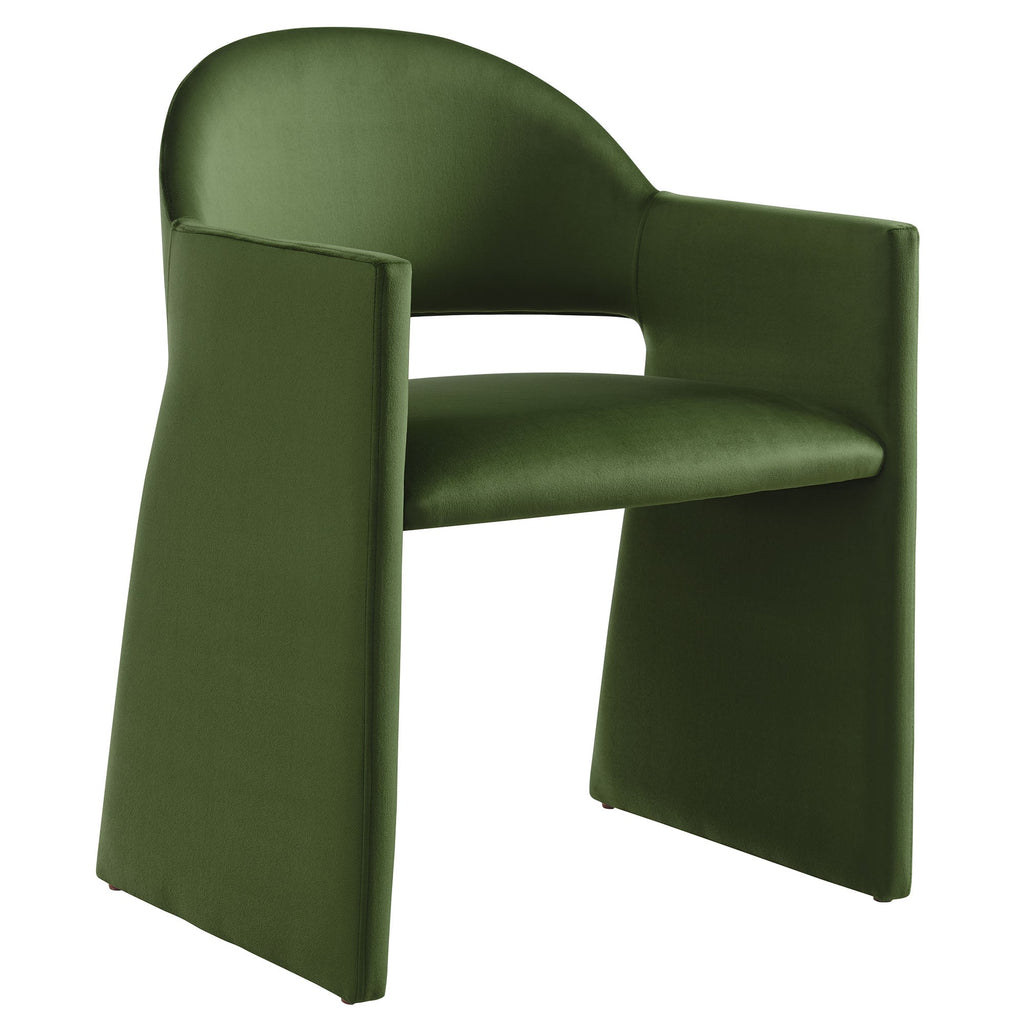 Talia Performance Velvet Dining Armchair - EEI-7081-MOG
