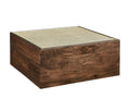 Truett Square Wood Rattan Coffee Table