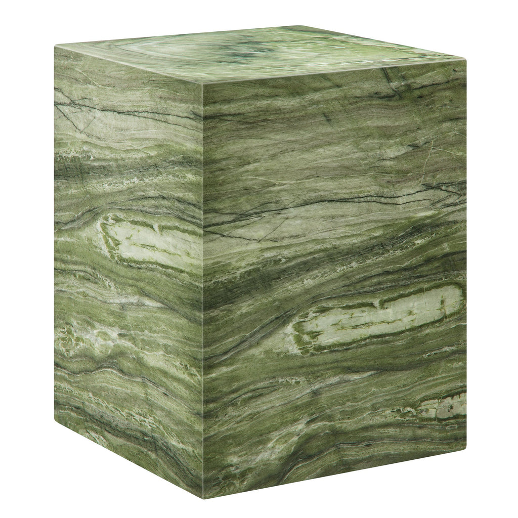 Jordana Square Plinth Indoor - Outdoor Patio Concrete Side Table - EEI-7096-GRN