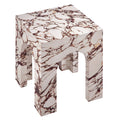 Valen Square Indoor - Outdoor Patio Arched Concrete Side Table