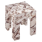 Valen Square Indoor - Outdoor Patio Arched Concrete Side Table