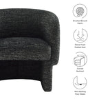 Muse Boucle Fabric Barrel Accent Chair