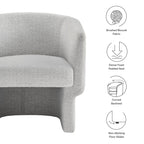 Muse Boucle Fabric Barrel Accent Chair