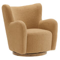 Montrose Wingback Sherpa Swivel Accent Chair - EEI-7105-CAM-WAL