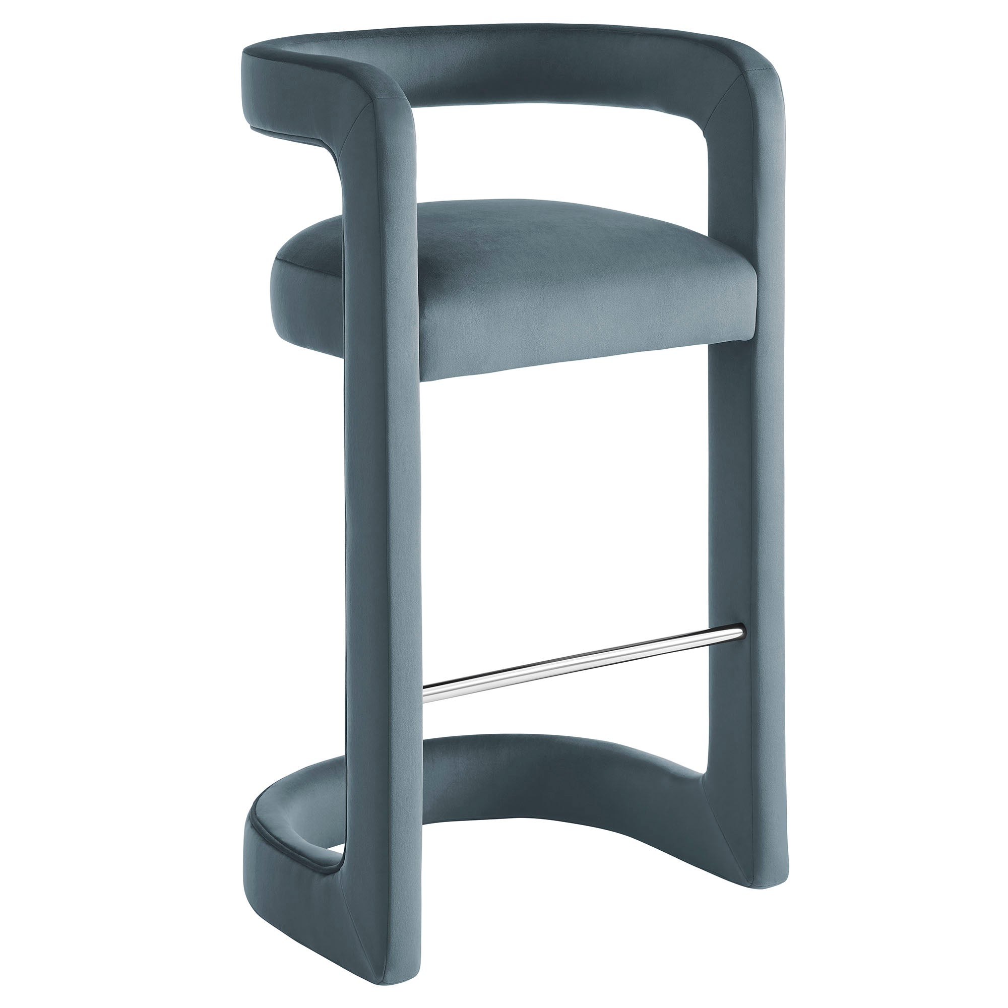 Winslow Performance Velvet Bar Stool - EEI-7108-CAB