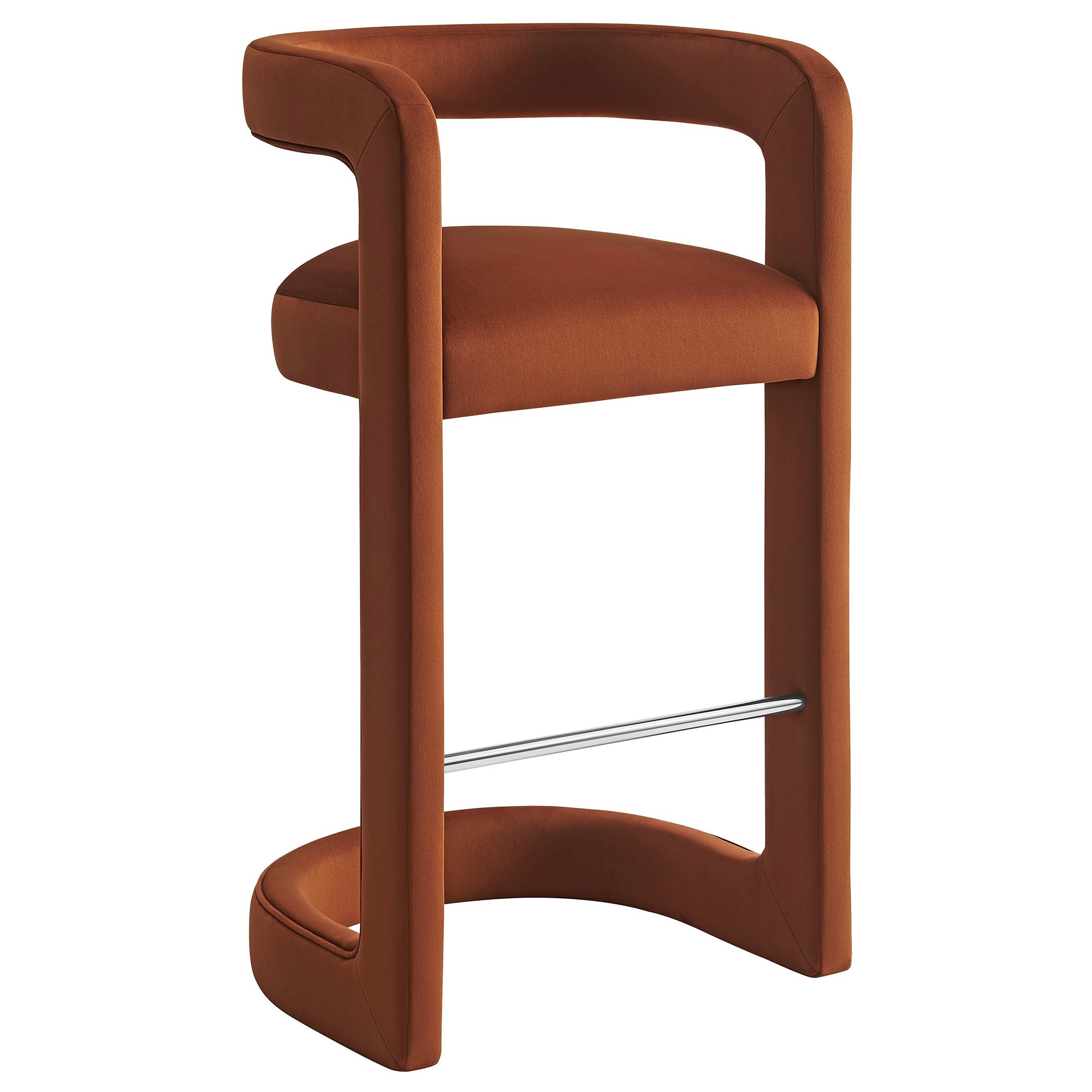 Winslow Performance Velvet Bar Stool - EEI-7108-RUS