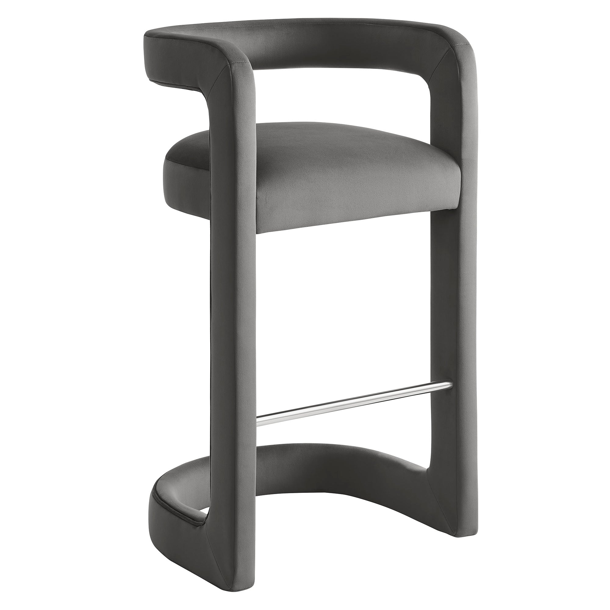 Winslow Performance Velvet Bar Stool - EEI-7108-STG