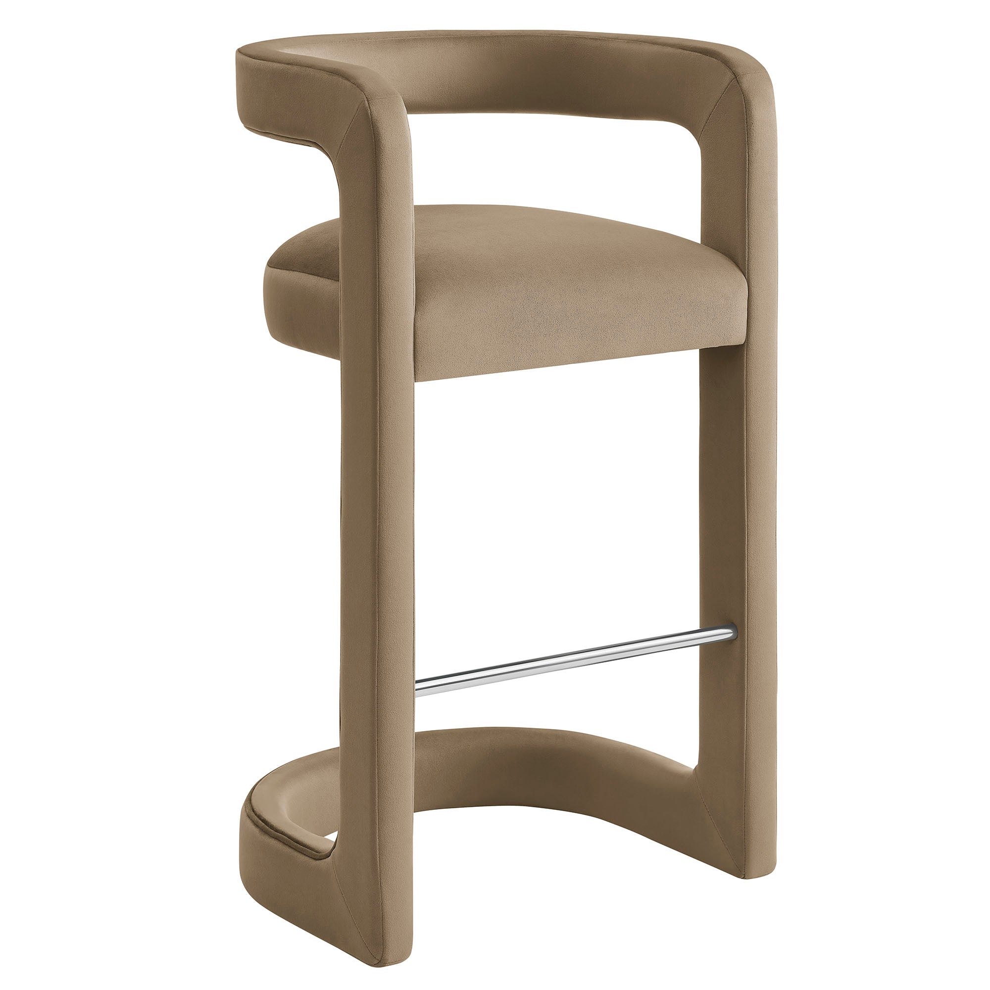 Winslow Performance Velvet Bar Stool - EEI-7108-TAU