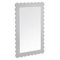 Emmeline Scalloped Rectangle Wall Mirror - EEI-7116-LGR
