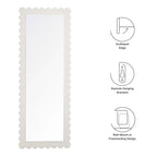 Emmeline Scalloped Rectangle Floor Mirror