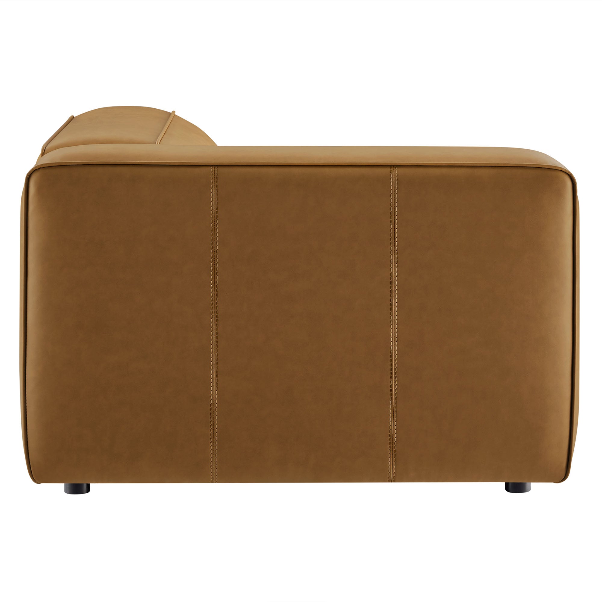 Auren Upholstered Vegan Leather Modular Left Armchair
